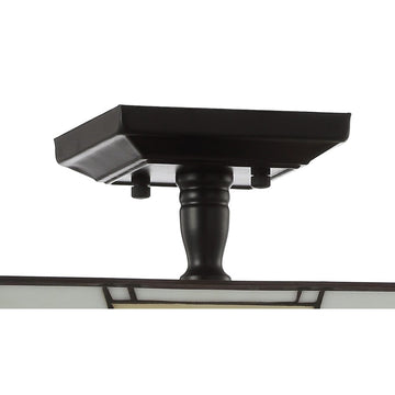 Jason 15.7" Tiffany Style Glass/Metal LED Semi - JONATHAN Y